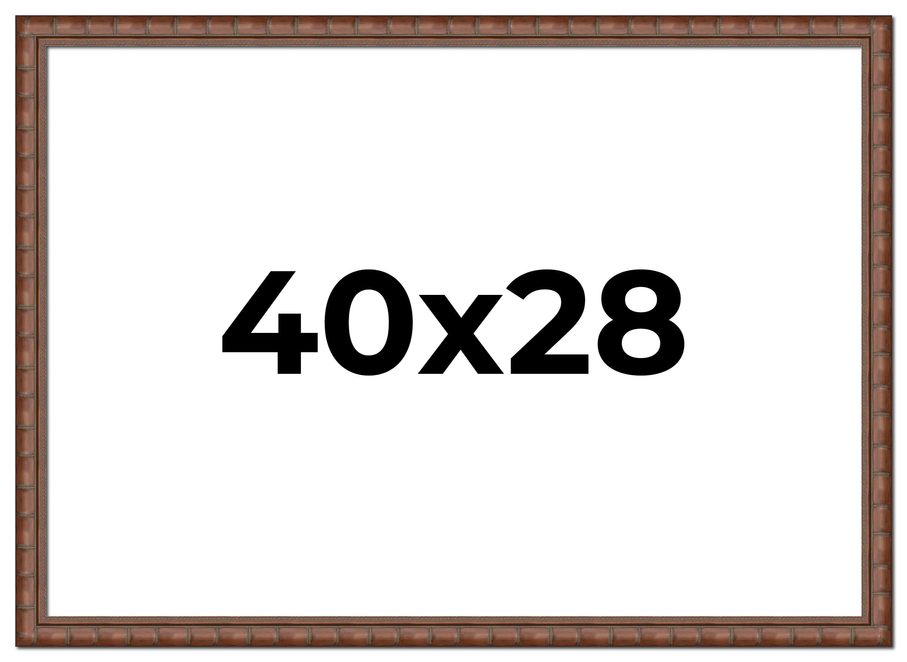 40x28 Bronze Brown Real Wood Picture Frame Width 1.25 inches | Interior Frame Depth 0.75 inches |