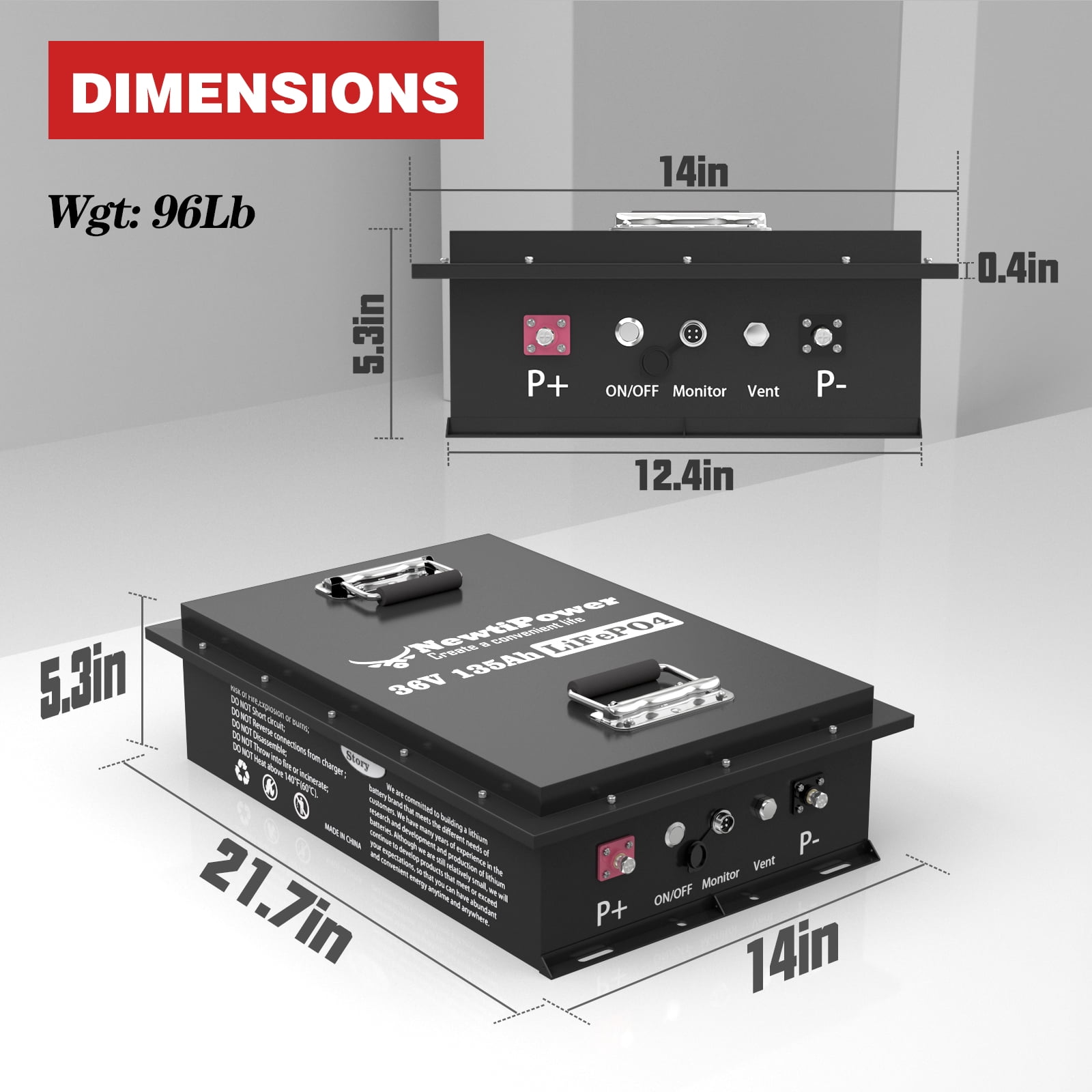 48V 100Ah LiFePO4 Lithium Battery,200A BMS,10000+ Deep Cycle Lithium Iron Phosphate Battery Great for Golf Cart, RV, Marine and Off Grid Applications