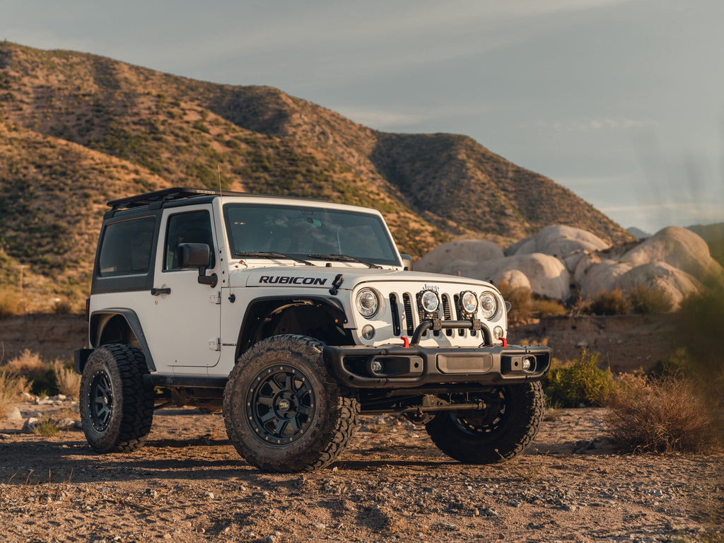 RockTrix RT116 17 inch Wheel Compatible with Jeep Wrangler JK JL 17x9 5x5 Wheels (-12mm Offset, 4.5in Backspace) 5x5 PCD, 71.5mm Bore, Gunmetal Gray Wheels, Also fits Gladiator JT Rims