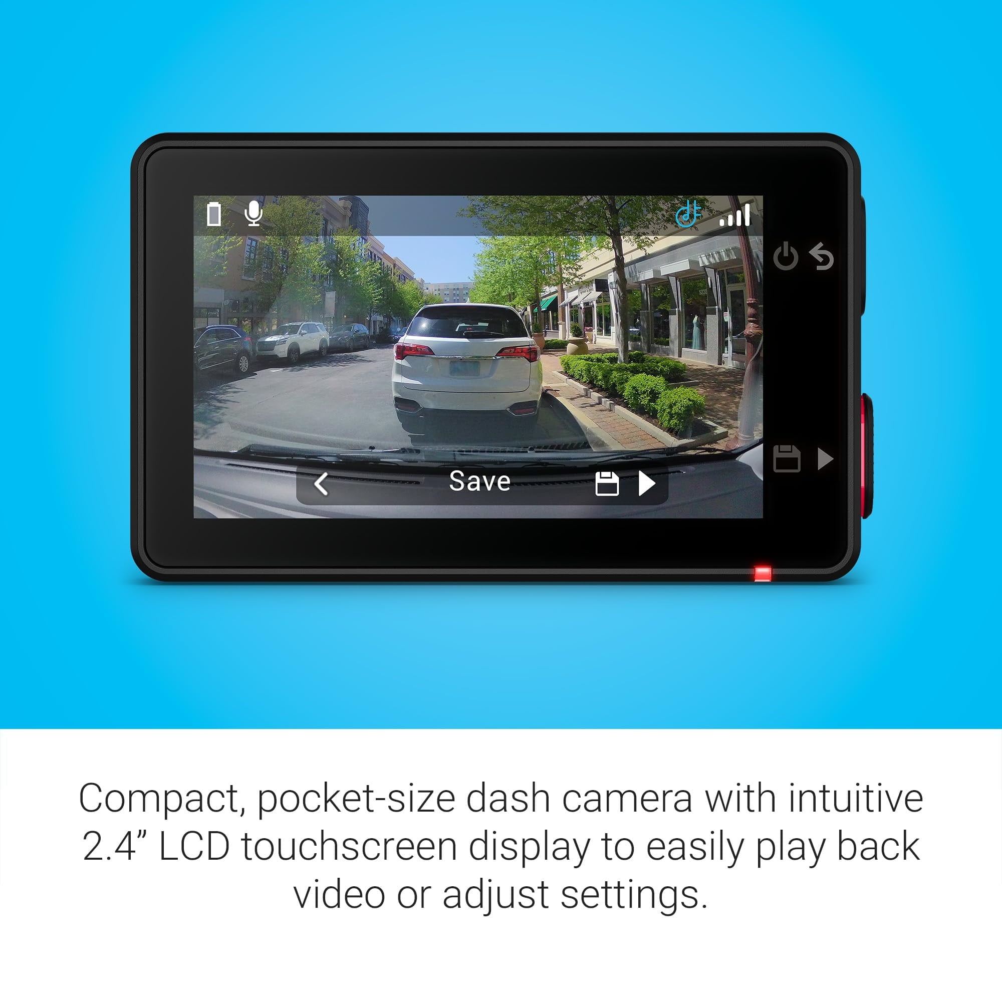 Garmin Dash Cam™ X310, Compact 4k Ultra HD Touchscreen Dash Cam with a 140-degree Field of View, Built In Clarity™ Polarizer, Voice Controlled, GPS, 2.4” Display, Automatic Recording