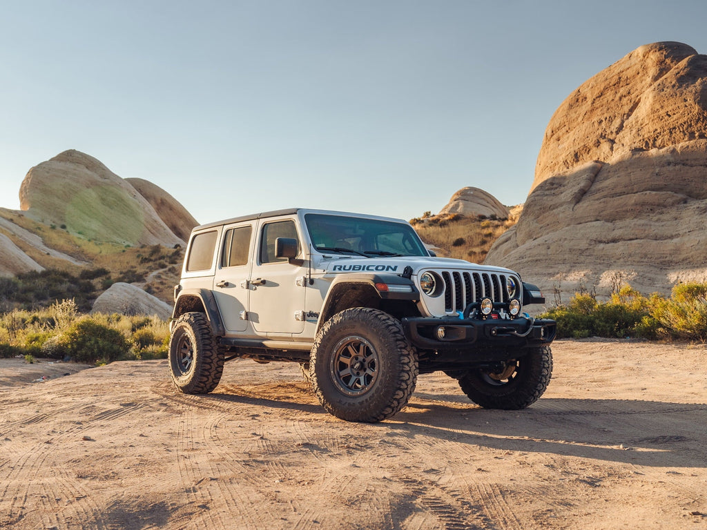 RockTrix RT116 17 inch Wheel Compatible with Jeep Wrangler JK JL 17x9 5x5 Wheels (-12mm Offset, 4.5in Backspace) 5x5 PCD, 71.5mm Bore, Gunmetal Gray Wheels, Also fits Gladiator JT Rims