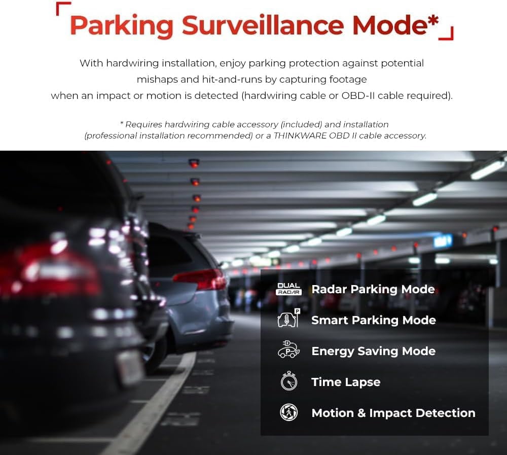 THINKWARE U3000 4K UHD Dual-Channel Dash Cam with Sony STARVIS 2.0, 64GB and OBD