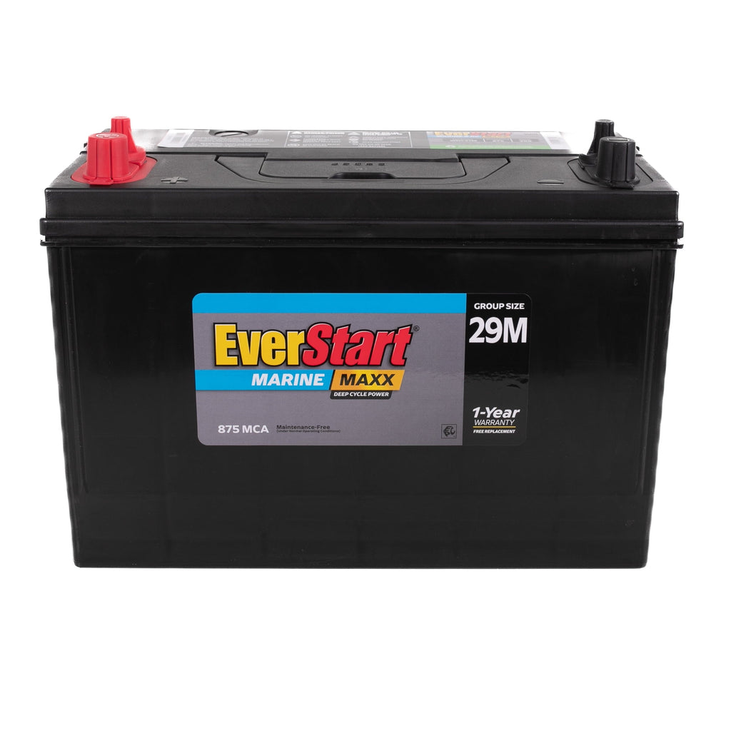 (2 pack) EverStart Maxx Lead Acid Marine & RV Deep Cycle Battery, Group Size 29DC - 12 Volt - 845 Marine Cranking Amps