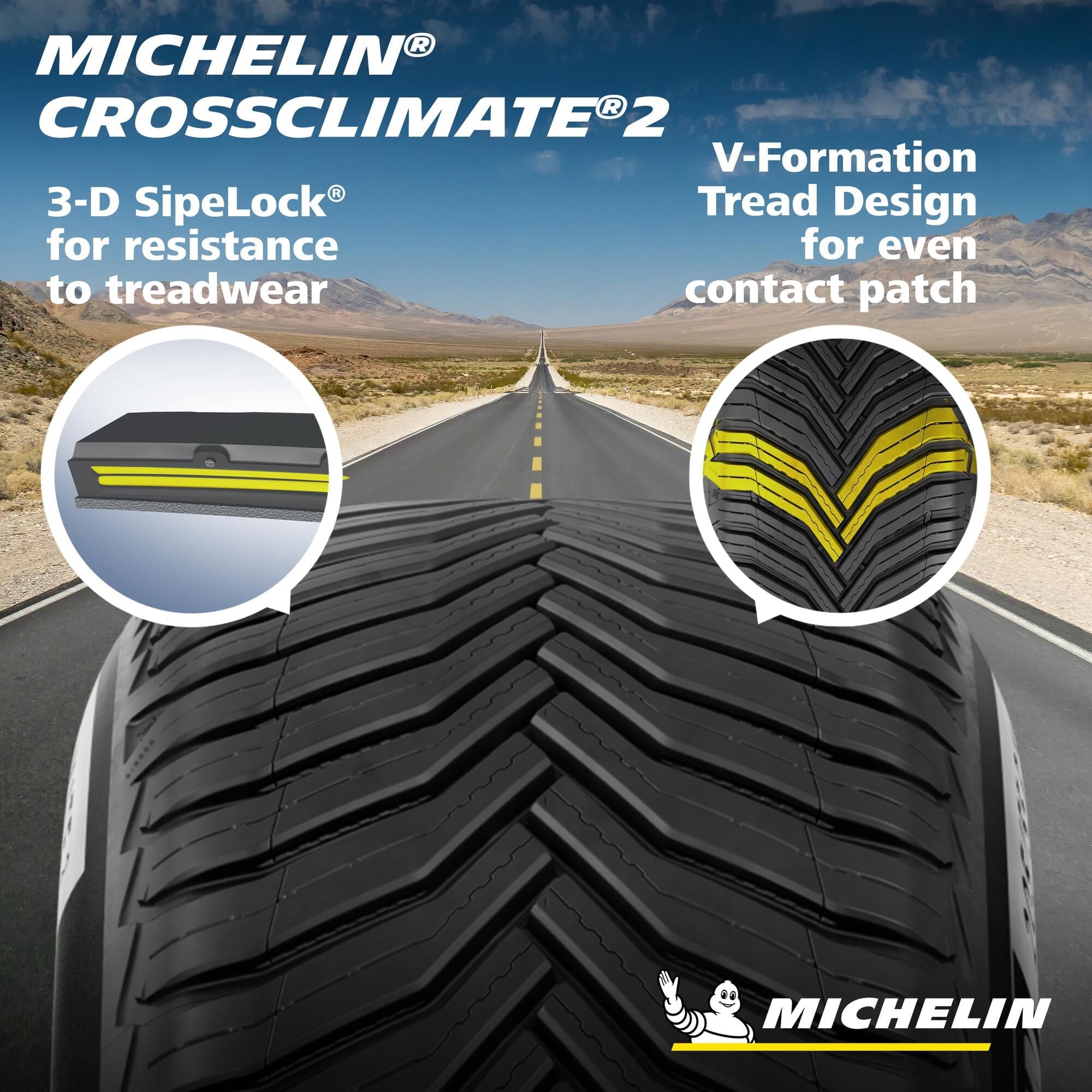 Michelin CrossClimate2 All-Season 225/60R17 99H Tire