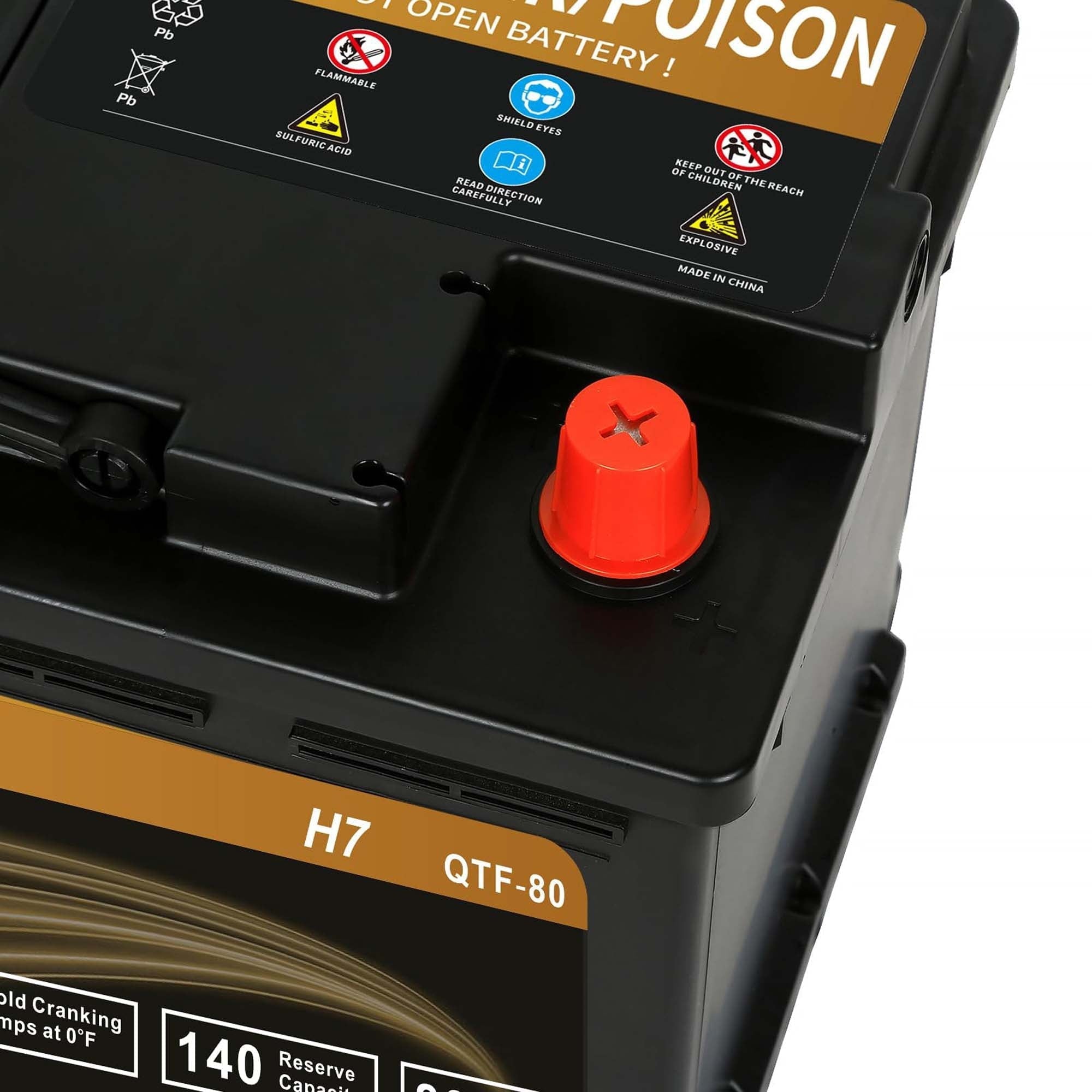 Anlibatt Car AGM Battery Group Size 48 H6 Start Stop Battery 12V 70Ah 760CCA Maintenance Free Rechargeable