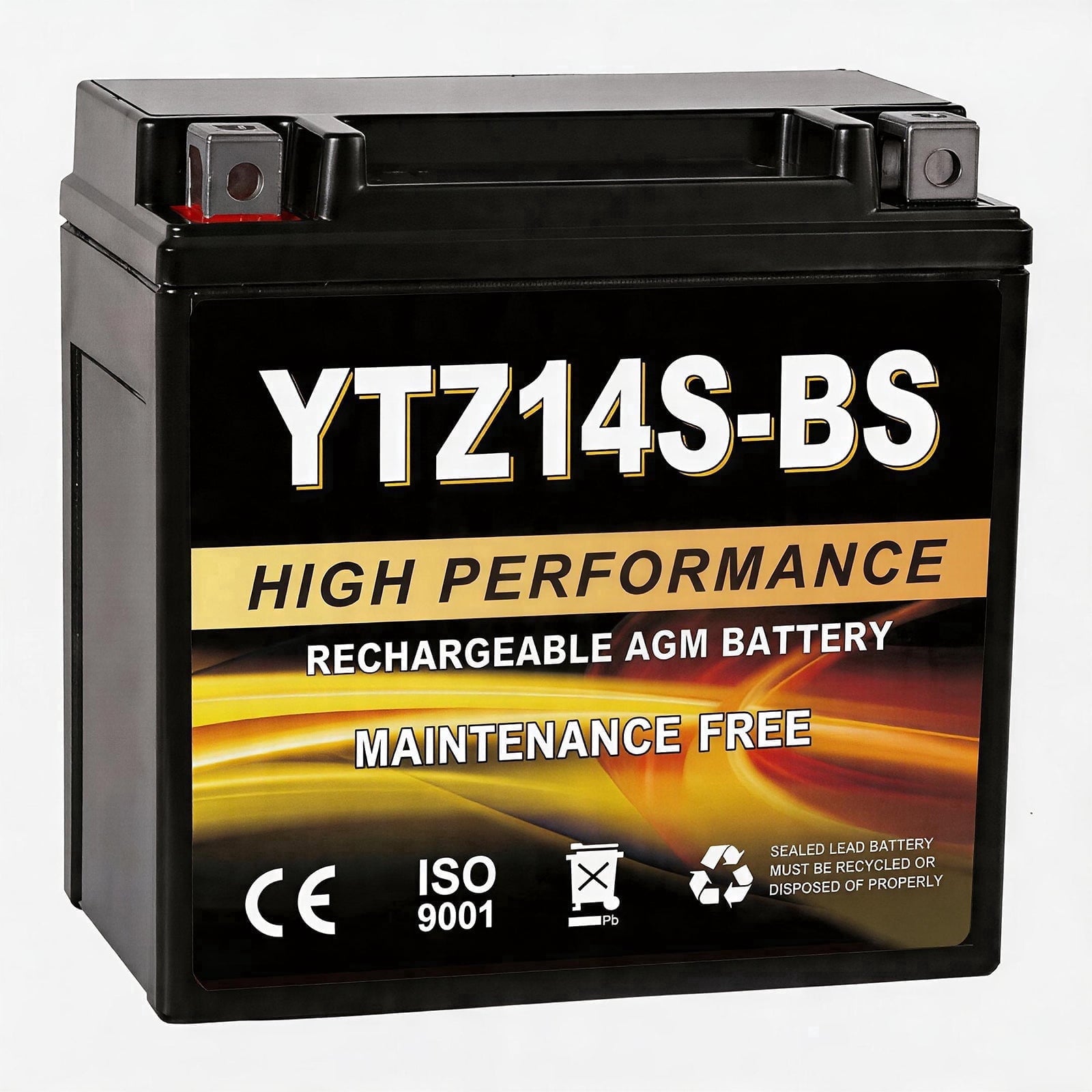 Anlibatt YTX14-BS Motorcycle Battery 12V 12Ah 200CCA Rechargeable Sealed Batteries Powersport Replacement for ATV, Scooter, Jet ski, Dirt Bike