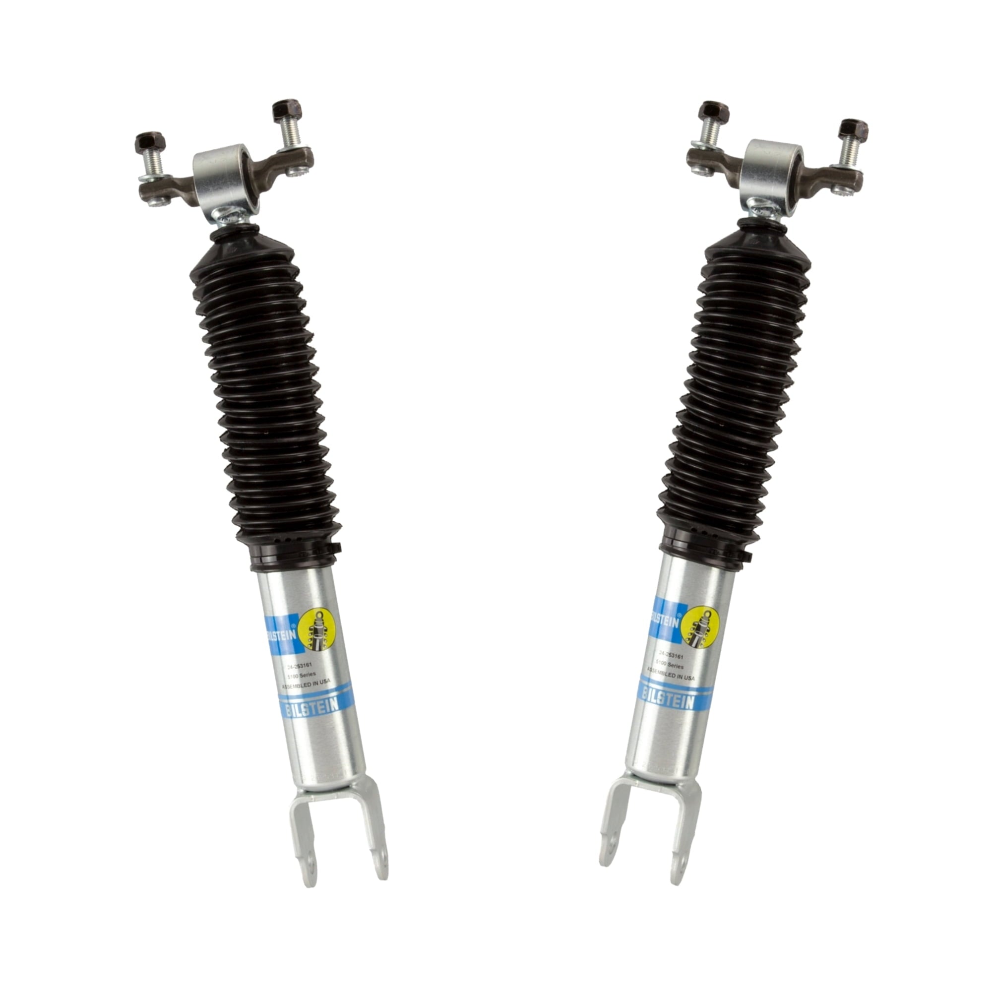 Bilstein Set of Front and Rear B8 5100 Series Shocks with Steering Stabilizer Compatible with 2011-2016 Silverado / Sierra 2500 / 3500 HD with 1.5 Front & 0-1 Rear Lift