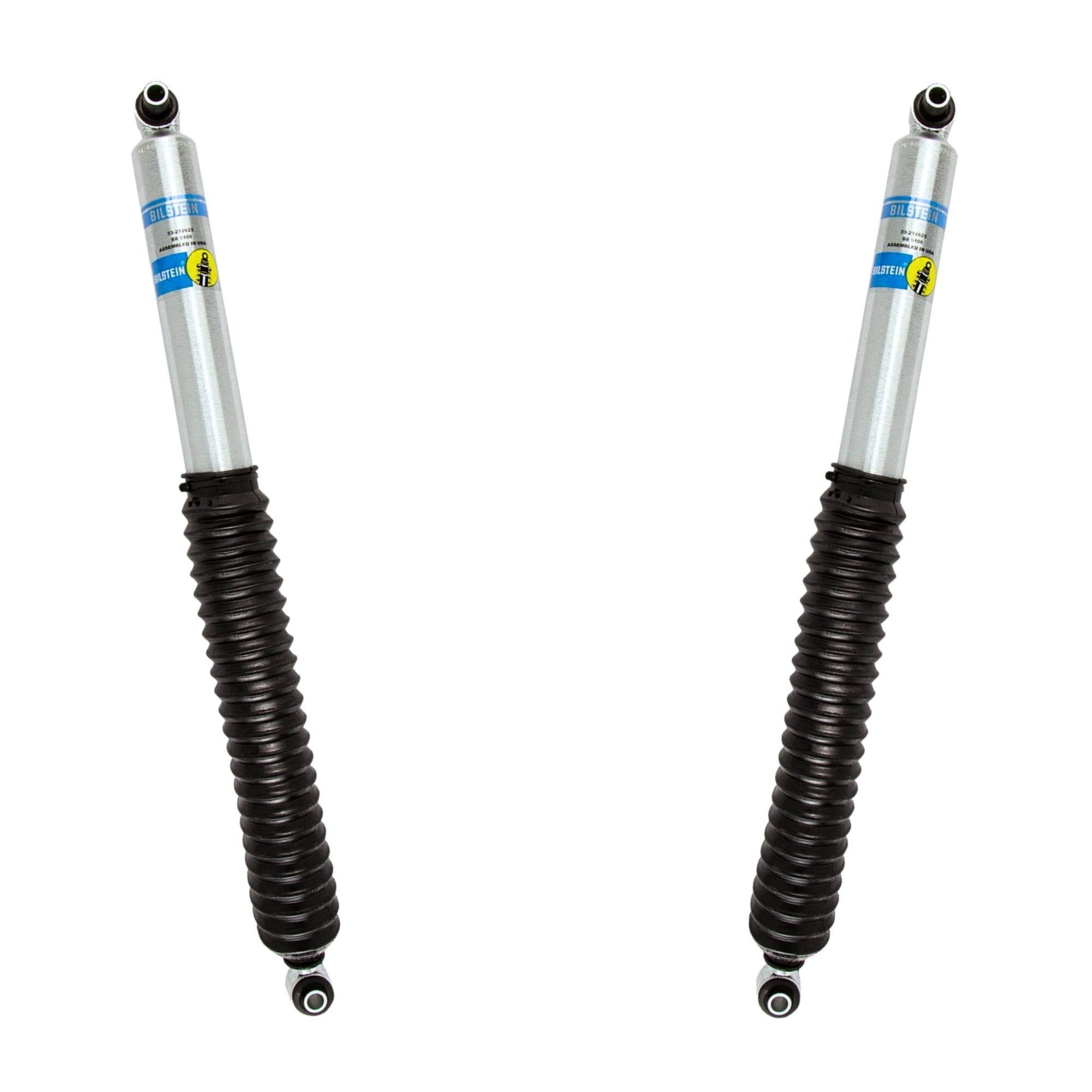 Bilstein Set of Front and Rear B8 5100 Series Shocks with Steering Stabilizer Compatible with 2020-2025 Wrangler with 2-3 Rear Lift