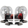 PowerStop Front and Rear Z23 Evolution Sport Carbon-Fiber Ceramic Brake Pad and Drilled & Slotted Rotor Kit Fits: CADILLAC SAAB Select Models K5546