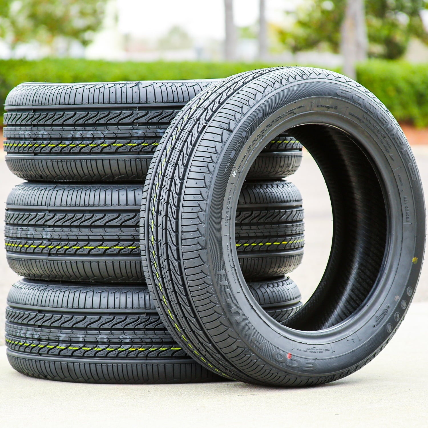 Set of 4 (FOUR) Accelera Eco Plush 185/60R15 84H A/S All Season Tires Fits: 2011-19 Ford Fiesta SE, 2001-02 Dodge Neon ACR