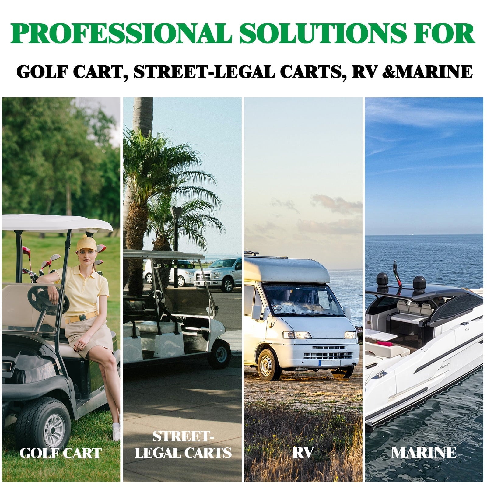 48V 100Ah Lithium Golf Cart Battery with Charger, Touch Monitor & Mobile APP, Built-in 200A BMS, Perfect for Golf Cart, RV, Solar