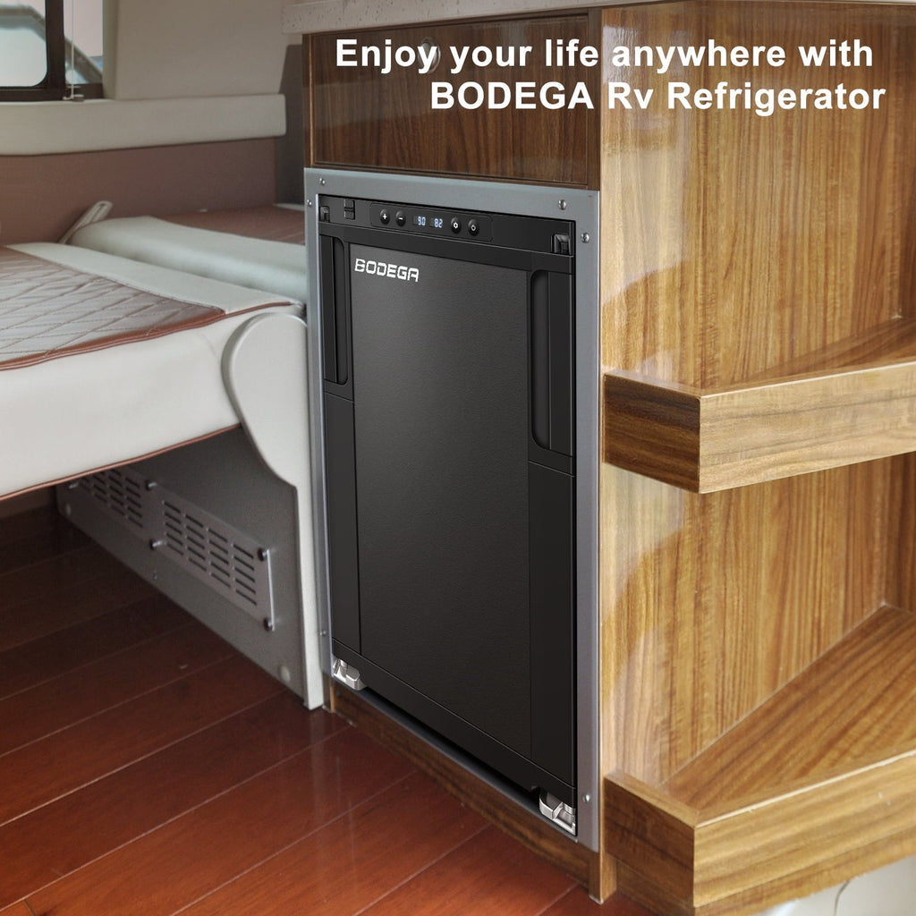 BODEGA Camper Fridge RV Refrigerator Electric Car Cooler - 12 Volt Freezer Compressor for Refrigerated Rruits and Vegetables - 45L