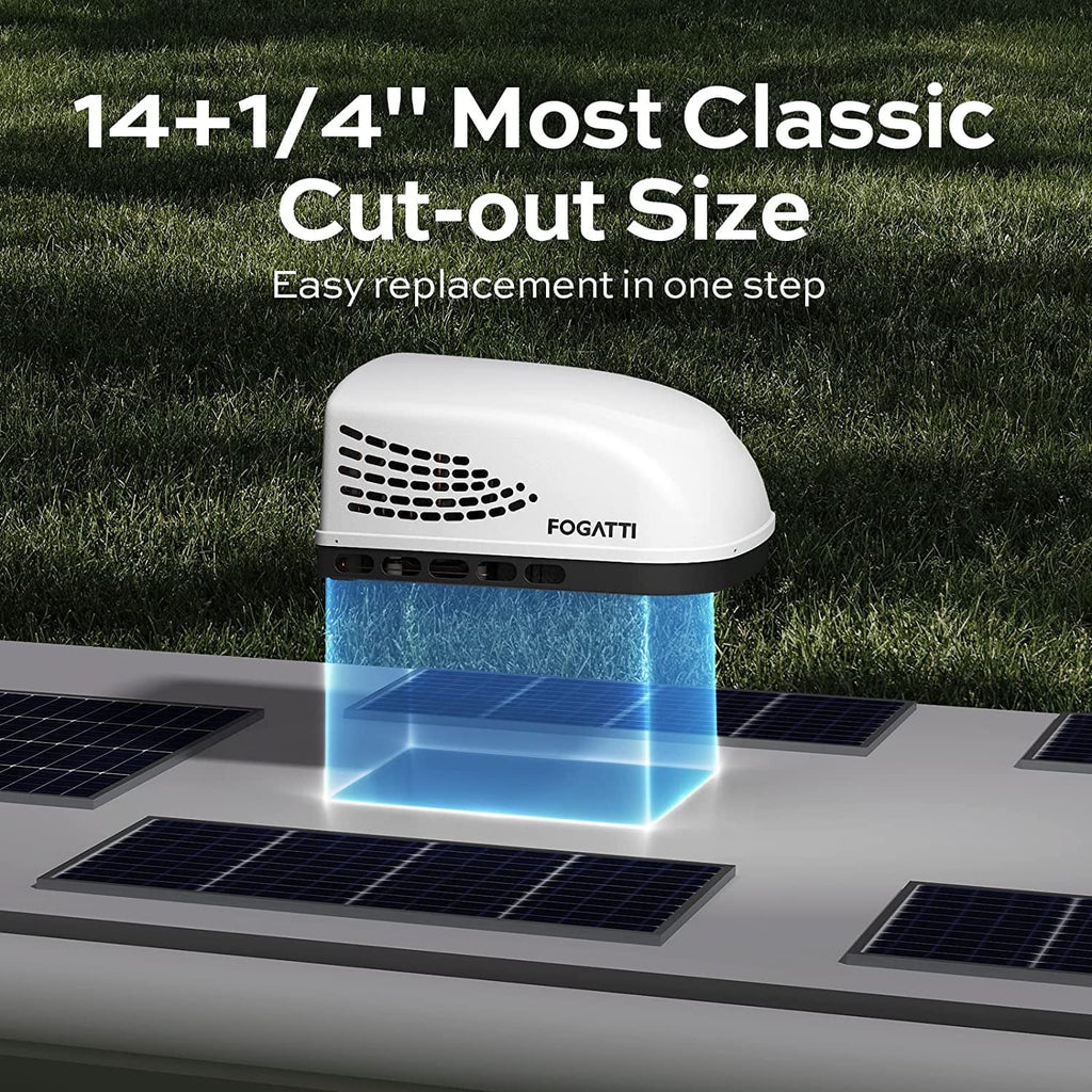 Fogatti InstaCool Rv Ac 15000 BTU Rooftop Air Conditioner, All In One RV AC With Adb And Wired Controller, R-410A Refrigerant