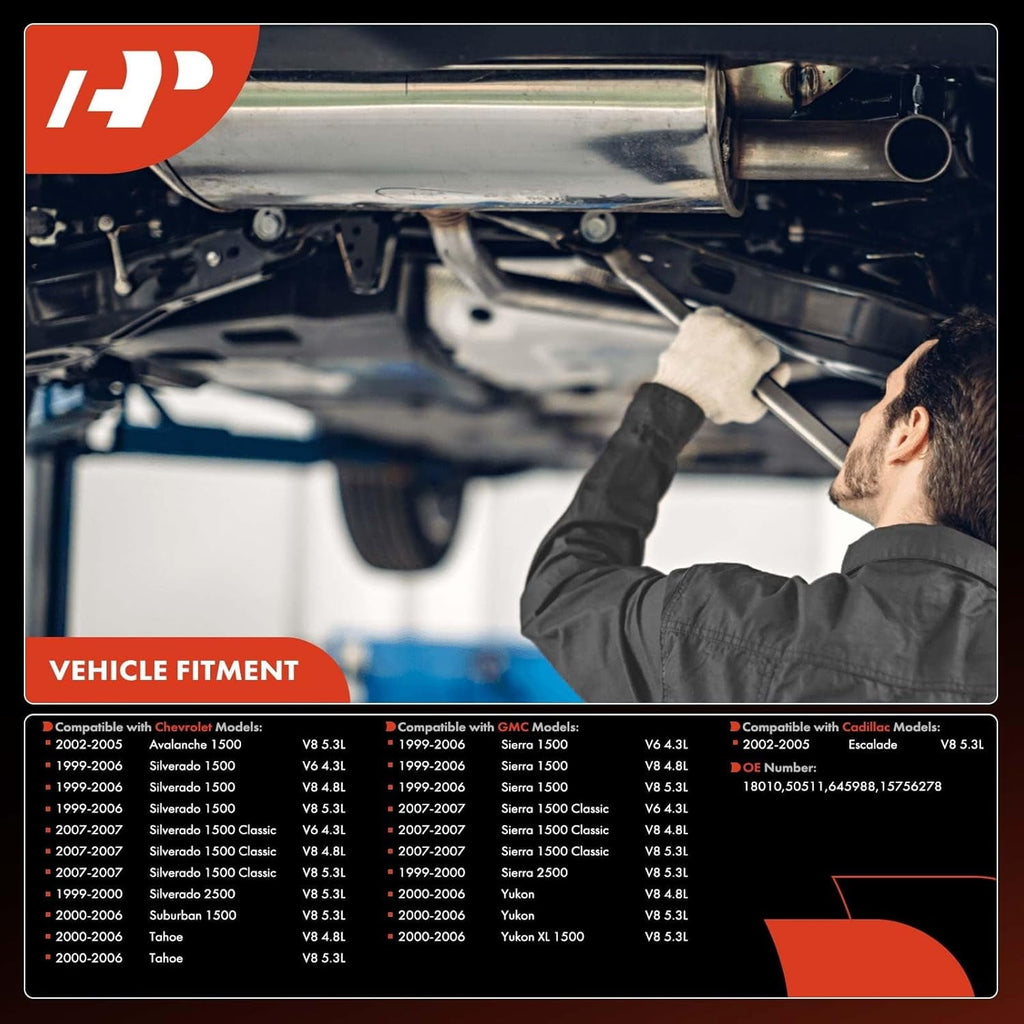 A-Premium Catalytic Converter Kit Direct-Fit Compatible with 1999-2006 Chevy, GMC & Cadillac Models - Silverado 1500 Avalanche Suburban Tahoe Sierra Yukon Escalade - 4.3L 4.8L 5.3L - EPA Compliant