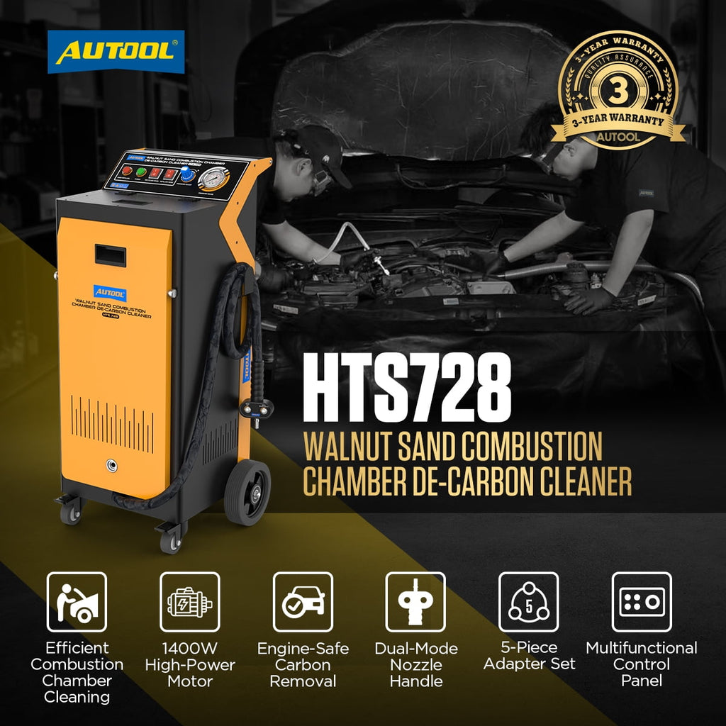 Autool HTS558 Walnut Blaster, 1200W Engine Intake Valve Carbon Cleaner, 13L Capacity with Extension Nozzle & Built-in Filter